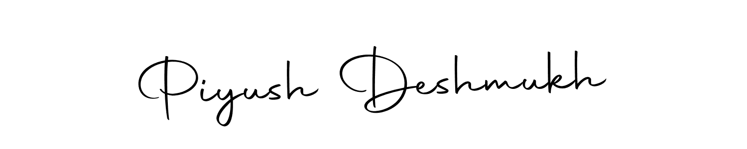 How to make Piyush Deshmukh name signature. Use Autography-DOLnW style for creating short signs online. This is the latest handwritten sign. Piyush Deshmukh signature style 10 images and pictures png