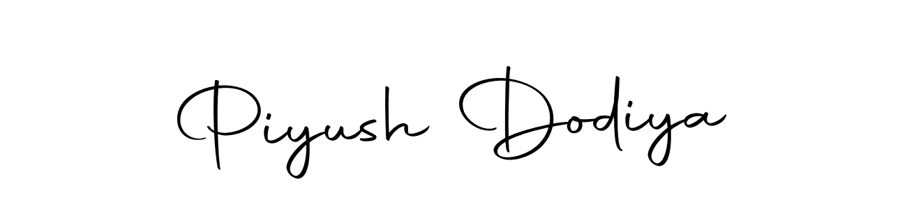 How to make Piyush Dodiya name signature. Use Autography-DOLnW style for creating short signs online. This is the latest handwritten sign. Piyush Dodiya signature style 10 images and pictures png