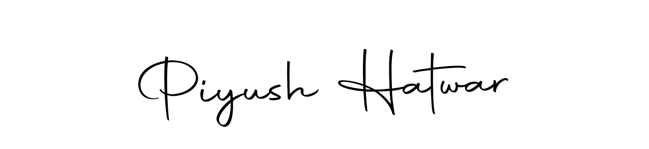 How to make Piyush Hatwar name signature. Use Autography-DOLnW style for creating short signs online. This is the latest handwritten sign. Piyush Hatwar signature style 10 images and pictures png