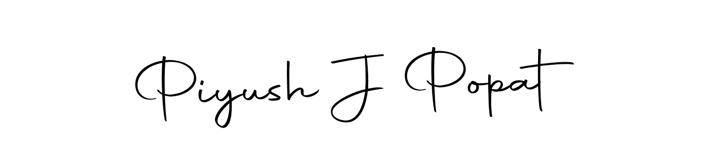 Make a beautiful signature design for name Piyush J Popat. With this signature (Autography-DOLnW) style, you can create a handwritten signature for free. Piyush J Popat signature style 10 images and pictures png