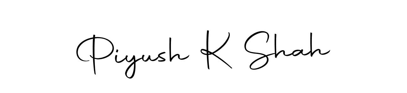Also we have Piyush K Shah name is the best signature style. Create professional handwritten signature collection using Autography-DOLnW autograph style. Piyush K Shah signature style 10 images and pictures png