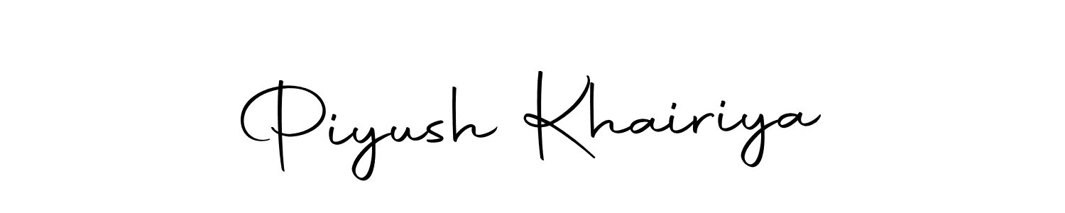 Create a beautiful signature design for name Piyush Khairiya. With this signature (Autography-DOLnW) fonts, you can make a handwritten signature for free. Piyush Khairiya signature style 10 images and pictures png