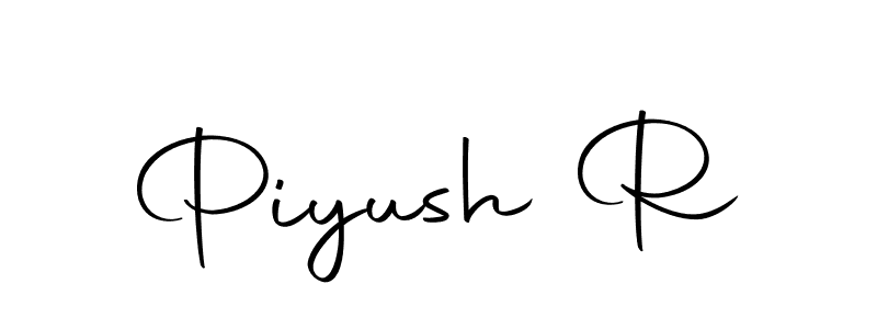 Create a beautiful signature design for name Piyush R. With this signature (Autography-DOLnW) fonts, you can make a handwritten signature for free. Piyush R signature style 10 images and pictures png