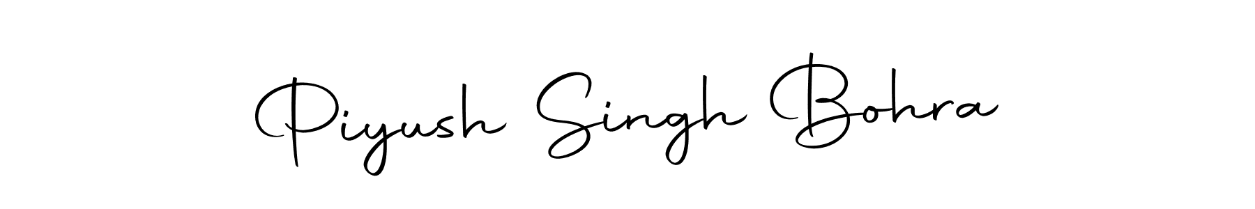Create a beautiful signature design for name Piyush Singh Bohra. With this signature (Autography-DOLnW) fonts, you can make a handwritten signature for free. Piyush Singh Bohra signature style 10 images and pictures png