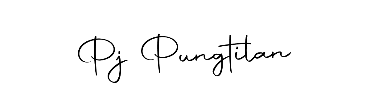 How to make Pj Pungtilan name signature. Use Autography-DOLnW style for creating short signs online. This is the latest handwritten sign. Pj Pungtilan signature style 10 images and pictures png