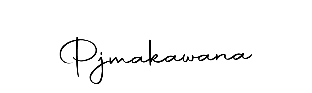 How to make Pjmakawana name signature. Use Autography-DOLnW style for creating short signs online. This is the latest handwritten sign. Pjmakawana signature style 10 images and pictures png