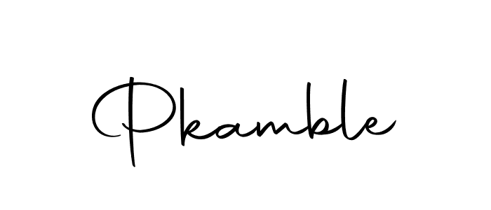 Design your own signature with our free online signature maker. With this signature software, you can create a handwritten (Autography-DOLnW) signature for name Pkamble. Pkamble signature style 10 images and pictures png