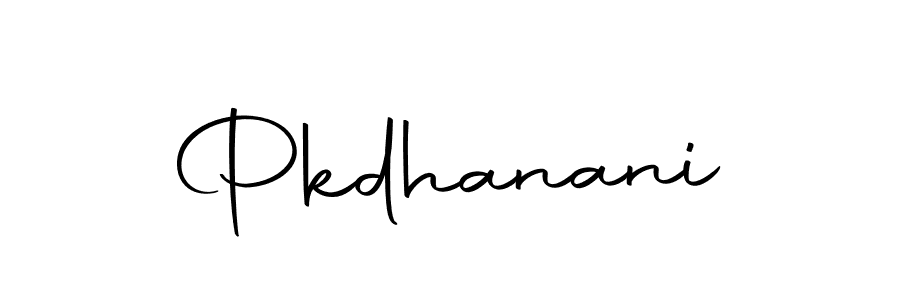 Create a beautiful signature design for name Pkdhanani. With this signature (Autography-DOLnW) fonts, you can make a handwritten signature for free. Pkdhanani signature style 10 images and pictures png