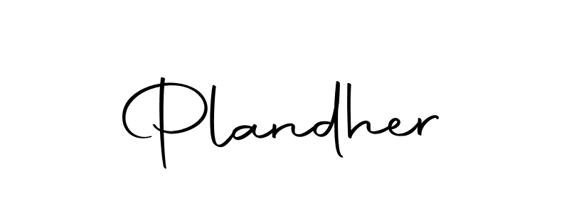 Design your own signature with our free online signature maker. With this signature software, you can create a handwritten (Autography-DOLnW) signature for name Plandher. Plandher signature style 10 images and pictures png