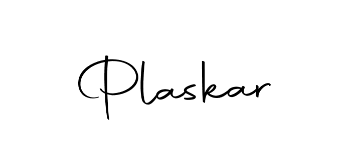 Use a signature maker to create a handwritten signature online. With this signature software, you can design (Autography-DOLnW) your own signature for name Plaskar. Plaskar signature style 10 images and pictures png