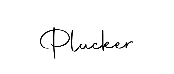 Design your own signature with our free online signature maker. With this signature software, you can create a handwritten (Autography-DOLnW) signature for name Plucker. Plucker signature style 10 images and pictures png