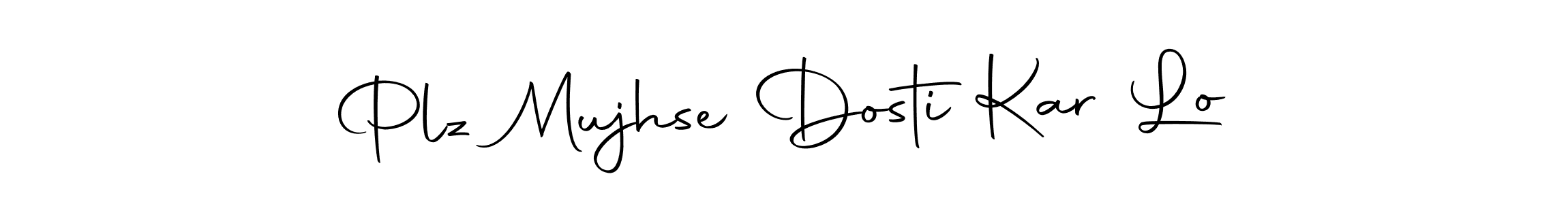 Make a beautiful signature design for name Plz Mujhse Dosti Kar Lo. With this signature (Autography-DOLnW) style, you can create a handwritten signature for free. Plz Mujhse Dosti Kar Lo signature style 10 images and pictures png