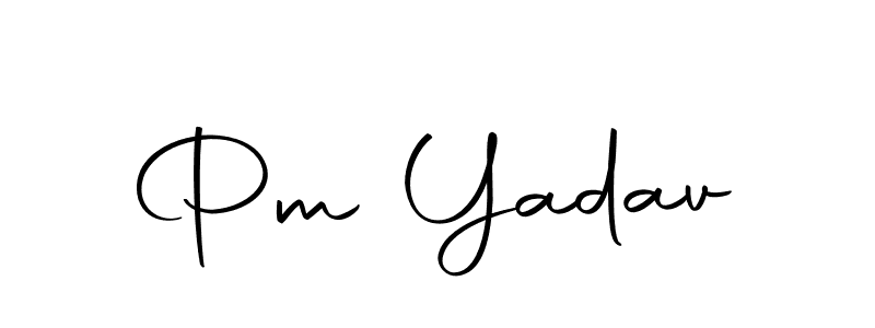 How to make Pm Yadav signature? Autography-DOLnW is a professional autograph style. Create handwritten signature for Pm Yadav name. Pm Yadav signature style 10 images and pictures png