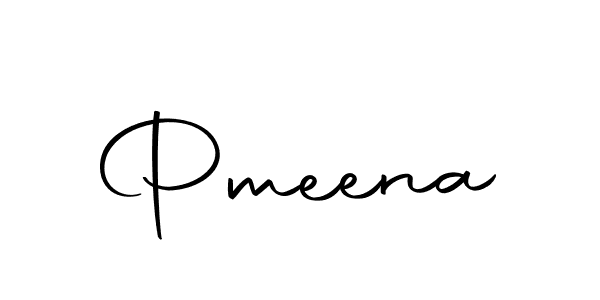 How to make Pmeena signature? Autography-DOLnW is a professional autograph style. Create handwritten signature for Pmeena name. Pmeena signature style 10 images and pictures png