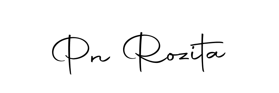 Design your own signature with our free online signature maker. With this signature software, you can create a handwritten (Autography-DOLnW) signature for name Pn Rozita. Pn Rozita signature style 10 images and pictures png