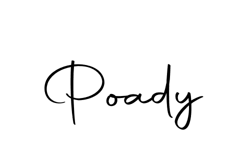 if you are searching for the best signature style for your name Poady. so please give up your signature search. here we have designed multiple signature styles  using Autography-DOLnW. Poady signature style 10 images and pictures png