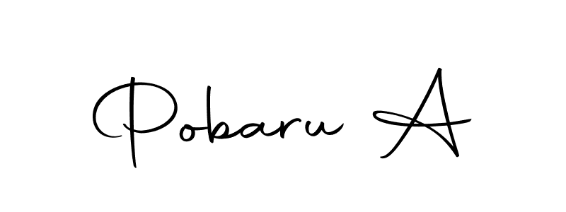 The best way (Autography-DOLnW) to make a short signature is to pick only two or three words in your name. The name Pobaru A include a total of six letters. For converting this name. Pobaru A signature style 10 images and pictures png