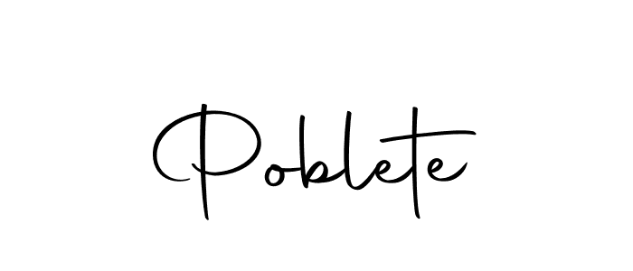 Create a beautiful signature design for name Poblete. With this signature (Autography-DOLnW) fonts, you can make a handwritten signature for free. Poblete signature style 10 images and pictures png