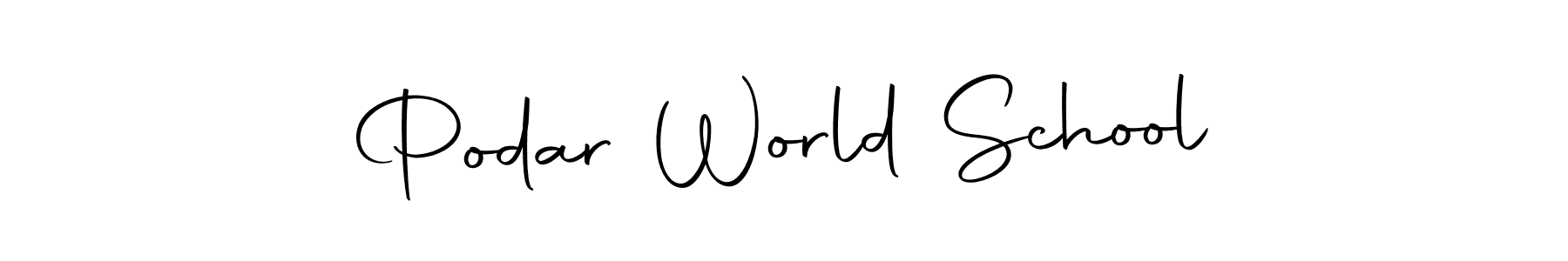 Podar World School stylish signature style. Best Handwritten Sign (Autography-DOLnW) for my name. Handwritten Signature Collection Ideas for my name Podar World School. Podar World School signature style 10 images and pictures png