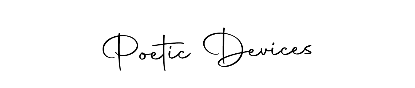 Use a signature maker to create a handwritten signature online. With this signature software, you can design (Autography-DOLnW) your own signature for name Poetic Devices. Poetic Devices signature style 10 images and pictures png