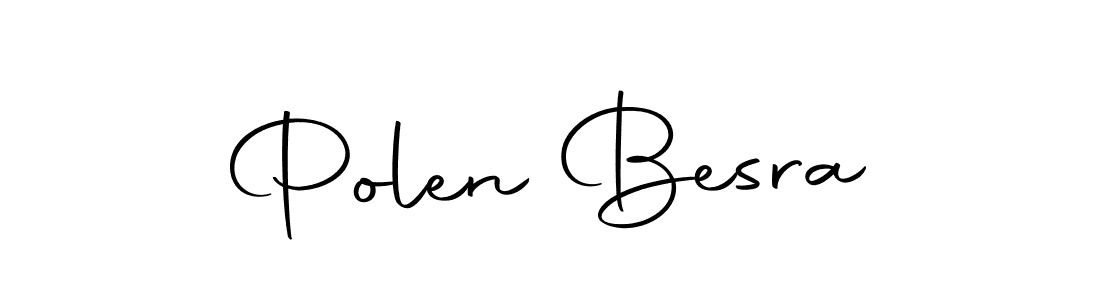 How to make Polen Besra name signature. Use Autography-DOLnW style for creating short signs online. This is the latest handwritten sign. Polen Besra signature style 10 images and pictures png