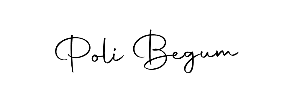 if you are searching for the best signature style for your name Poli Begum. so please give up your signature search. here we have designed multiple signature styles  using Autography-DOLnW. Poli Begum signature style 10 images and pictures png
