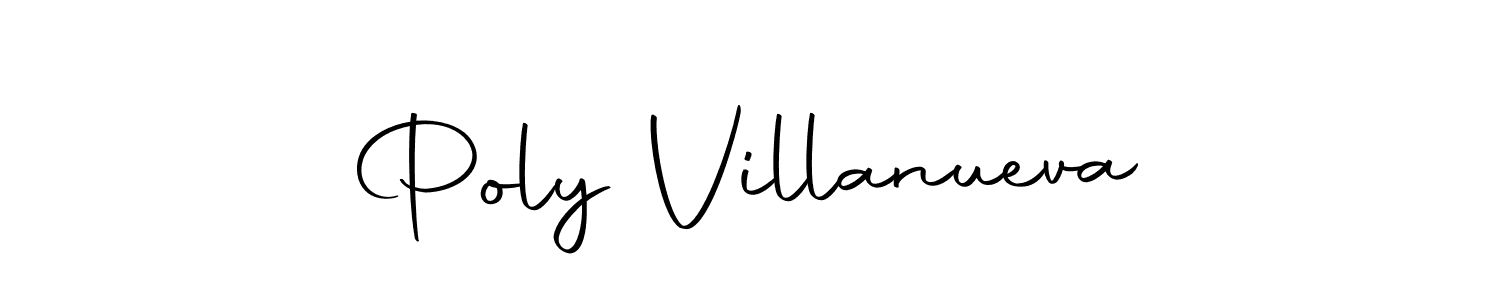 How to make Poly Villanueva signature? Autography-DOLnW is a professional autograph style. Create handwritten signature for Poly Villanueva name. Poly Villanueva signature style 10 images and pictures png