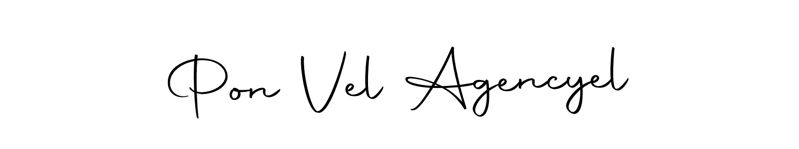 How to make Pon Vel Agencyel signature? Autography-DOLnW is a professional autograph style. Create handwritten signature for Pon Vel Agencyel name. Pon Vel Agencyel signature style 10 images and pictures png
