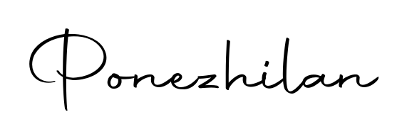 Similarly Autography-DOLnW is the best handwritten signature design. Signature creator online. You can use it as an online autograph creator for name Ponezhilan. Ponezhilan signature style 10 images and pictures png