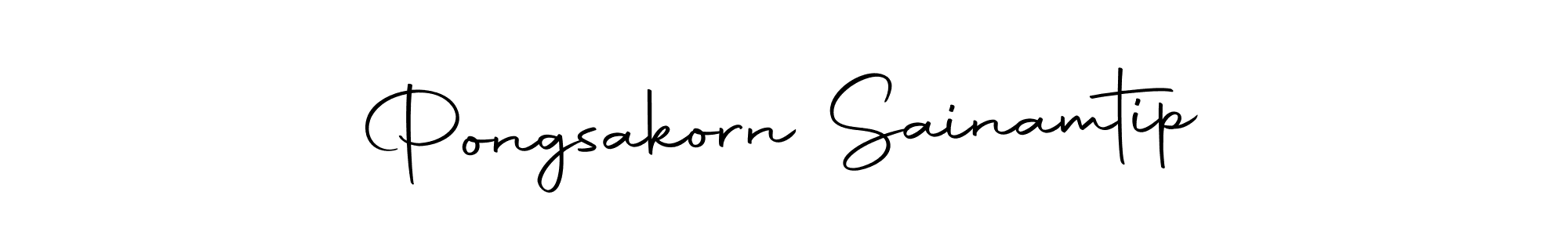 if you are searching for the best signature style for your name Pongsakorn Sainamtip. so please give up your signature search. here we have designed multiple signature styles  using Autography-DOLnW. Pongsakorn Sainamtip signature style 10 images and pictures png