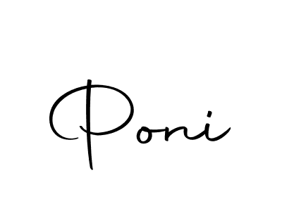 The best way (Autography-DOLnW) to make a short signature is to pick only two or three words in your name. The name Poni include a total of six letters. For converting this name. Poni signature style 10 images and pictures png