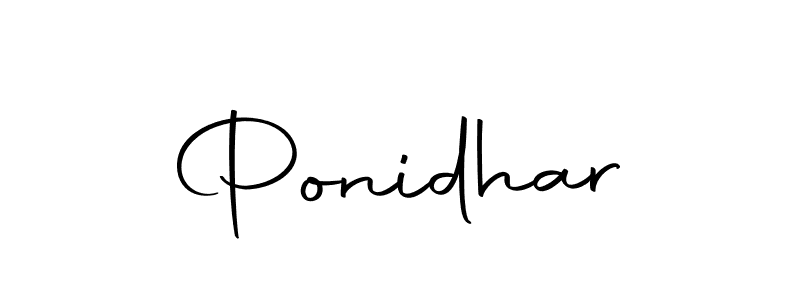 Create a beautiful signature design for name Ponidhar. With this signature (Autography-DOLnW) fonts, you can make a handwritten signature for free. Ponidhar signature style 10 images and pictures png