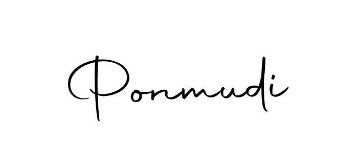 Design your own signature with our free online signature maker. With this signature software, you can create a handwritten (Autography-DOLnW) signature for name Ponmudi. Ponmudi signature style 10 images and pictures png