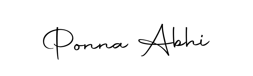 Create a beautiful signature design for name Ponna Abhi. With this signature (Autography-DOLnW) fonts, you can make a handwritten signature for free. Ponna Abhi signature style 10 images and pictures png