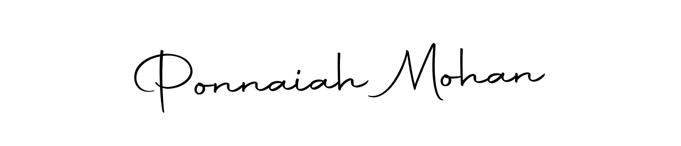 How to make Ponnaiah Mohan name signature. Use Autography-DOLnW style for creating short signs online. This is the latest handwritten sign. Ponnaiah Mohan signature style 10 images and pictures png