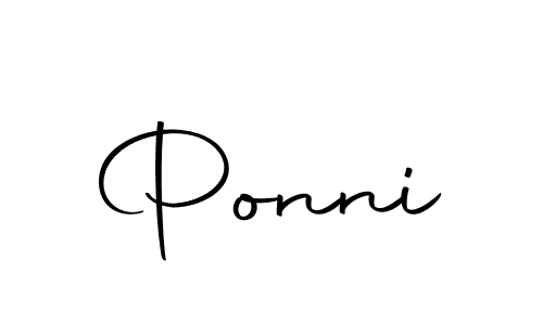 Design your own signature with our free online signature maker. With this signature software, you can create a handwritten (Autography-DOLnW) signature for name Ponni. Ponni signature style 10 images and pictures png