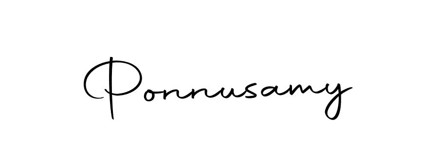 Create a beautiful signature design for name Ponnusamy. With this signature (Autography-DOLnW) fonts, you can make a handwritten signature for free. Ponnusamy signature style 10 images and pictures png