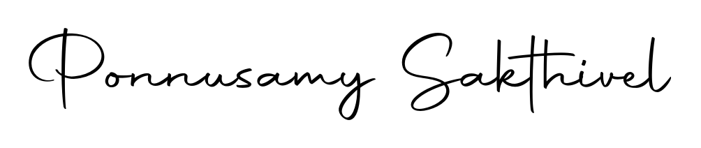 Practice writing Ponnusamy Sakthivel with the flow of Autography-DOLnW lettering. A fantastic source of inspiration for developing your personal signature style. Ponnusamy Sakthivel signature style 10 images and pictures png