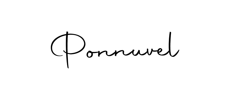 You should practise on your own different ways (Autography-DOLnW) to write your name (Ponnuvel) in signature. don't let someone else do it for you. Ponnuvel signature style 10 images and pictures png