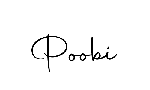 Use a signature maker to create a handwritten signature online. With this signature software, you can design (Autography-DOLnW) your own signature for name Poobi. Poobi signature style 10 images and pictures png