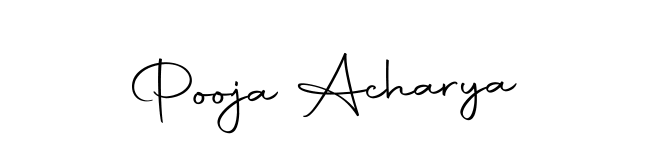 Create a beautiful signature design for name Pooja Acharya. With this signature (Autography-DOLnW) fonts, you can make a handwritten signature for free. Pooja Acharya signature style 10 images and pictures png