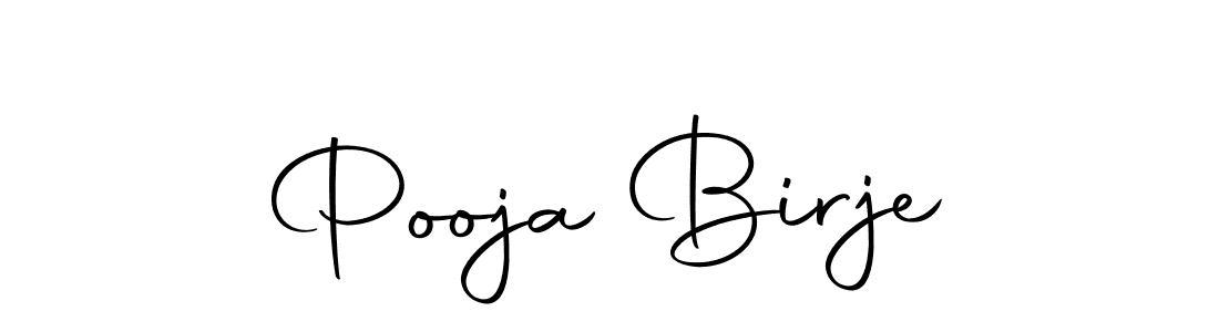 How to make Pooja Birje name signature. Use Autography-DOLnW style for creating short signs online. This is the latest handwritten sign. Pooja Birje signature style 10 images and pictures png