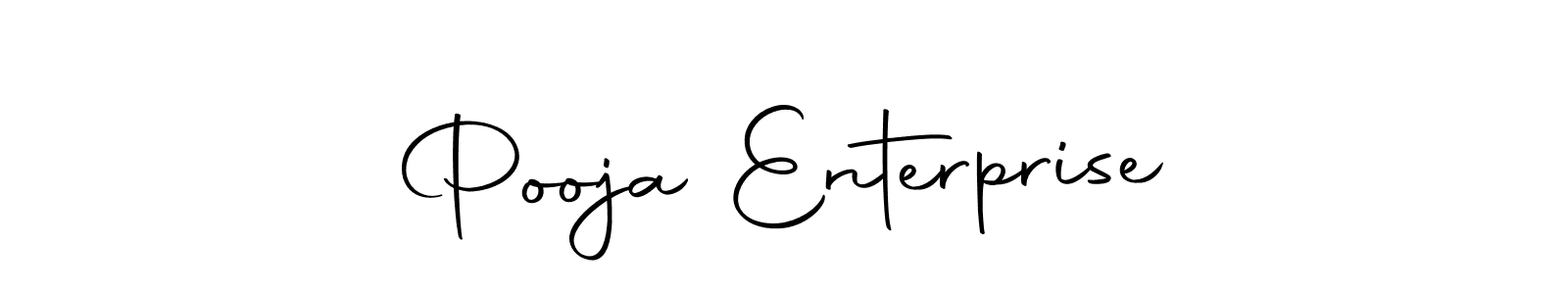 How to make Pooja Enterprise name signature. Use Autography-DOLnW style for creating short signs online. This is the latest handwritten sign. Pooja Enterprise signature style 10 images and pictures png