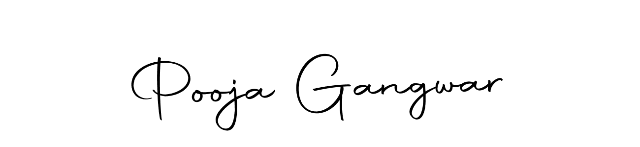 How to make Pooja Gangwar name signature. Use Autography-DOLnW style for creating short signs online. This is the latest handwritten sign. Pooja Gangwar signature style 10 images and pictures png
