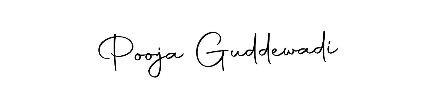 Make a beautiful signature design for name Pooja Guddewadi. With this signature (Autography-DOLnW) style, you can create a handwritten signature for free. Pooja Guddewadi signature style 10 images and pictures png