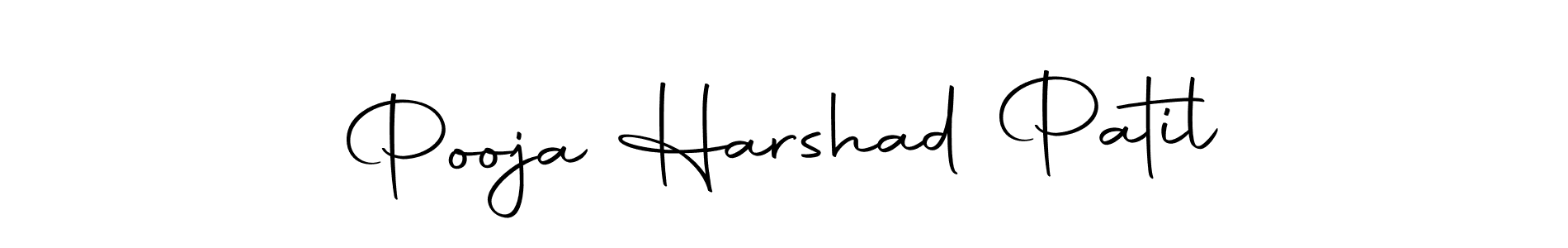 How to make Pooja Harshad Patil name signature. Use Autography-DOLnW style for creating short signs online. This is the latest handwritten sign. Pooja Harshad Patil signature style 10 images and pictures png