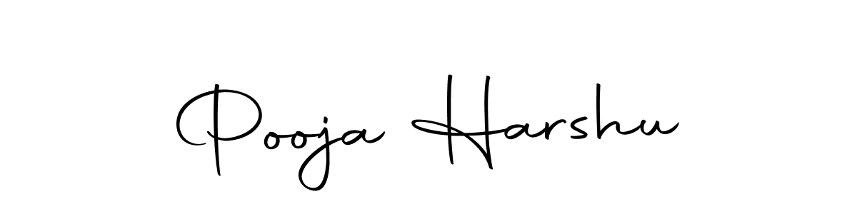 The best way (Autography-DOLnW) to make a short signature is to pick only two or three words in your name. The name Pooja Harshu include a total of six letters. For converting this name. Pooja Harshu signature style 10 images and pictures png