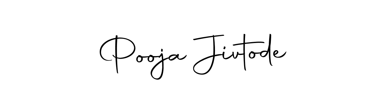 How to make Pooja Jivtode name signature. Use Autography-DOLnW style for creating short signs online. This is the latest handwritten sign. Pooja Jivtode signature style 10 images and pictures png