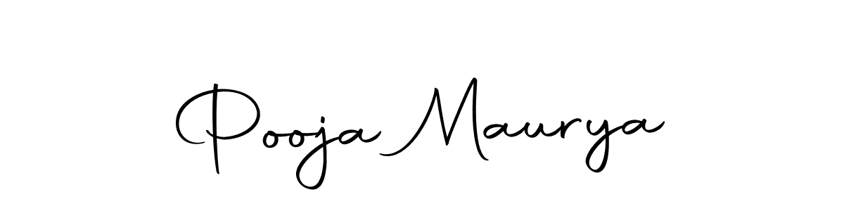 How to make Pooja Maurya name signature. Use Autography-DOLnW style for creating short signs online. This is the latest handwritten sign. Pooja Maurya signature style 10 images and pictures png