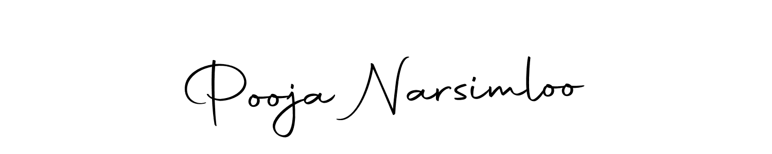 Use a signature maker to create a handwritten signature online. With this signature software, you can design (Autography-DOLnW) your own signature for name Pooja Narsimloo. Pooja Narsimloo signature style 10 images and pictures png